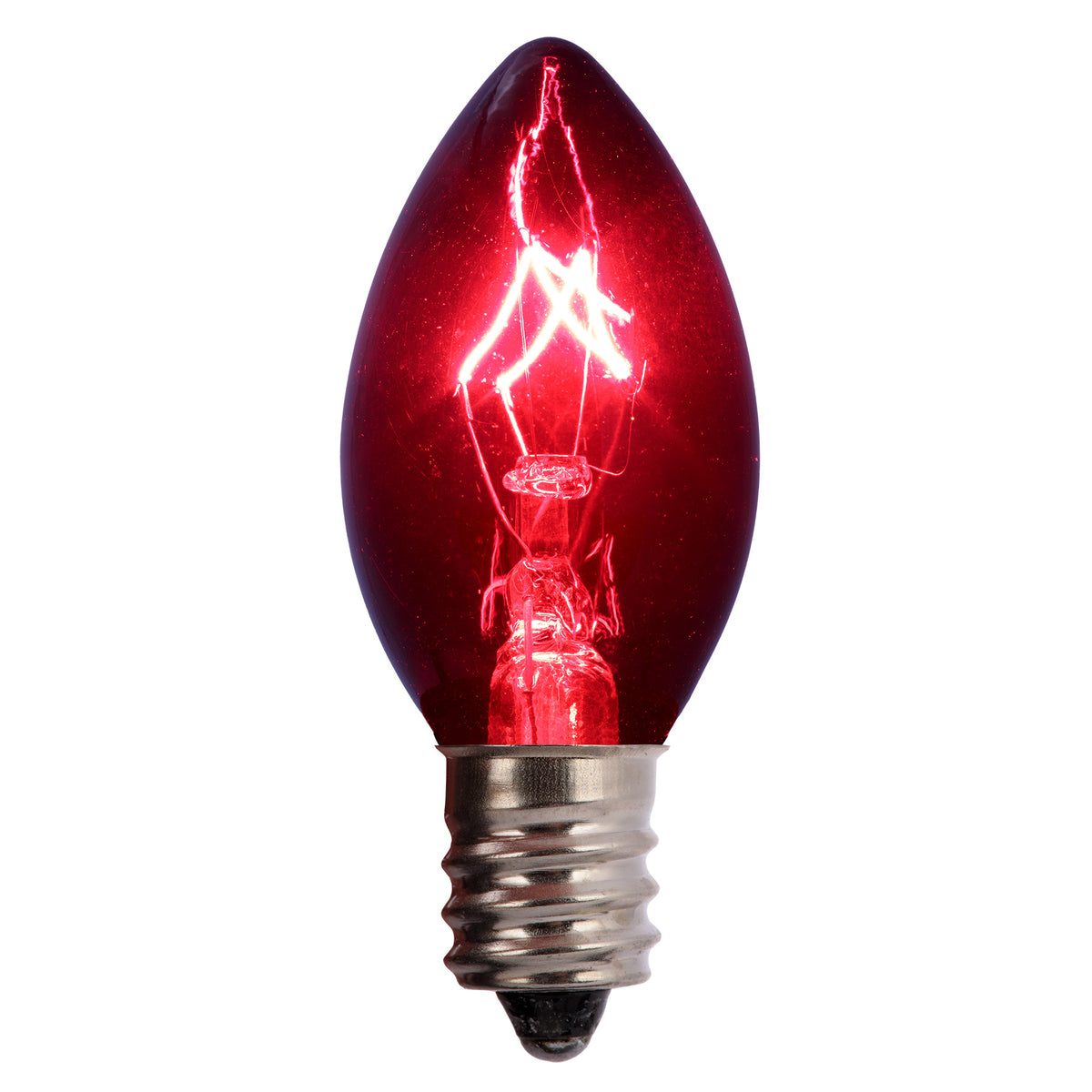 C7 Incandescent Smooth Transparent Triple Spray Bulbs (Retail Box)