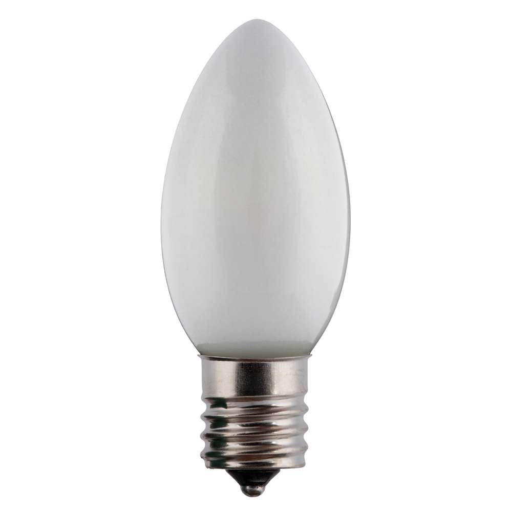 C9 Incandescent Smooth Opaque Bulbs (Retail Box)