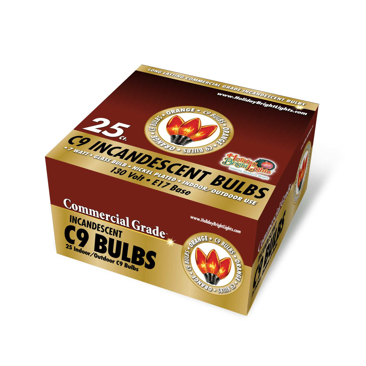 C9 Incandescent Smooth Transparent Bulbs (Retail Box)