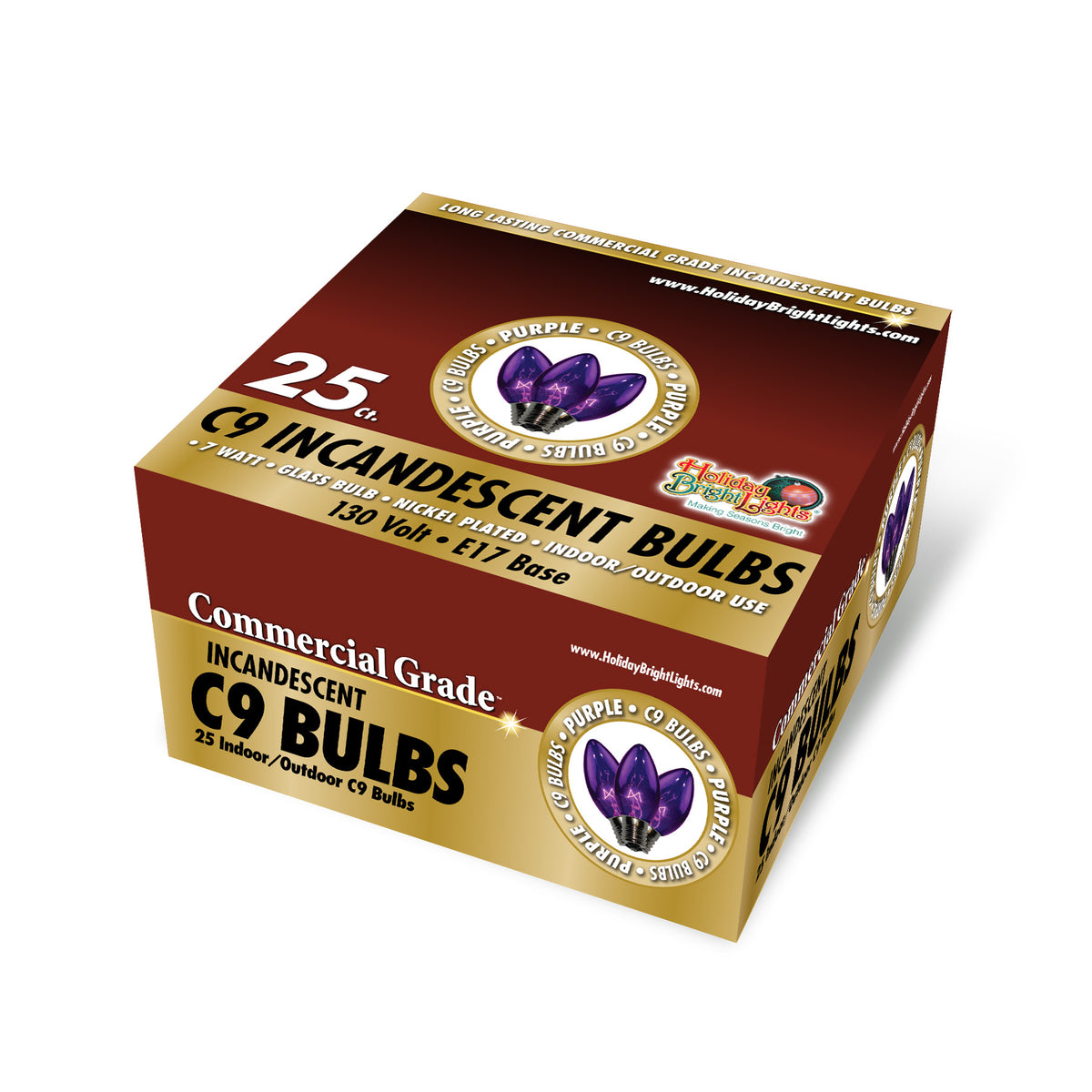 C9 Incandescent Smooth Transparent Bulbs (Retail Box)