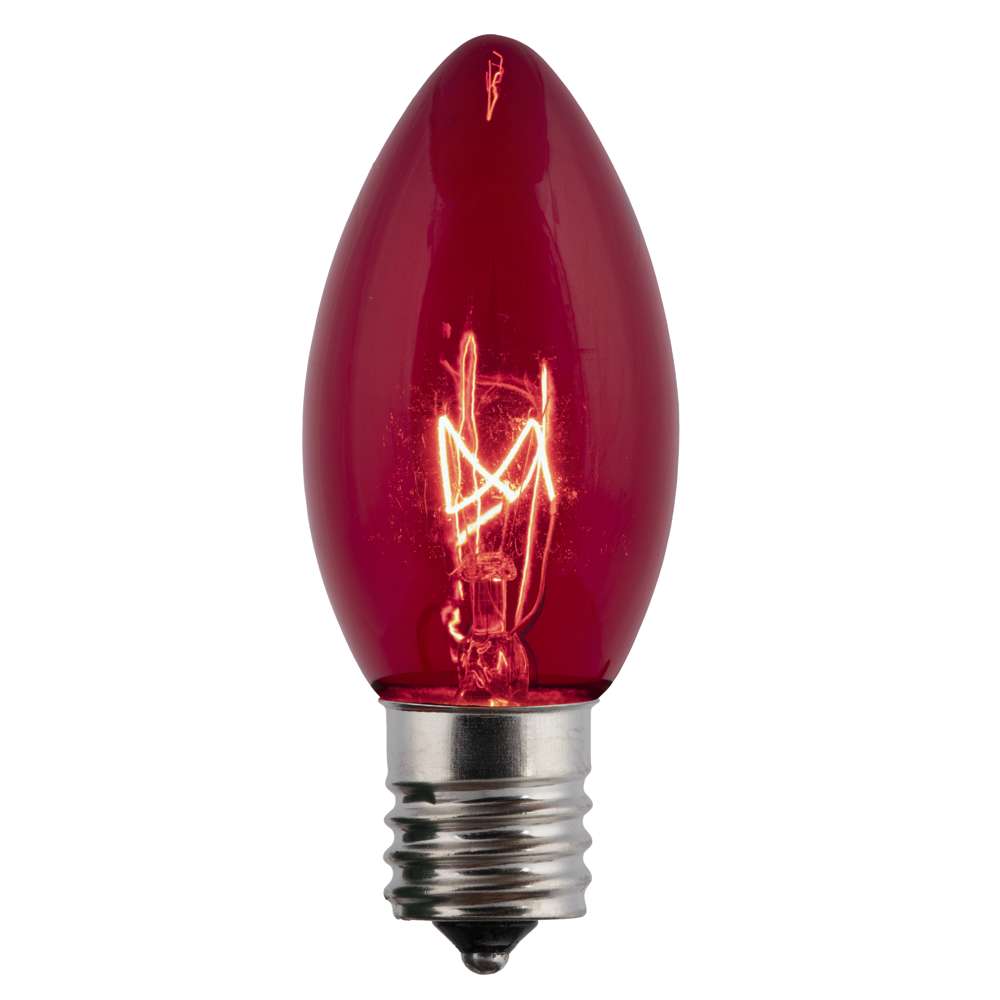 C9 Incandescent Smooth Transparent Bulbs (Retail Box)