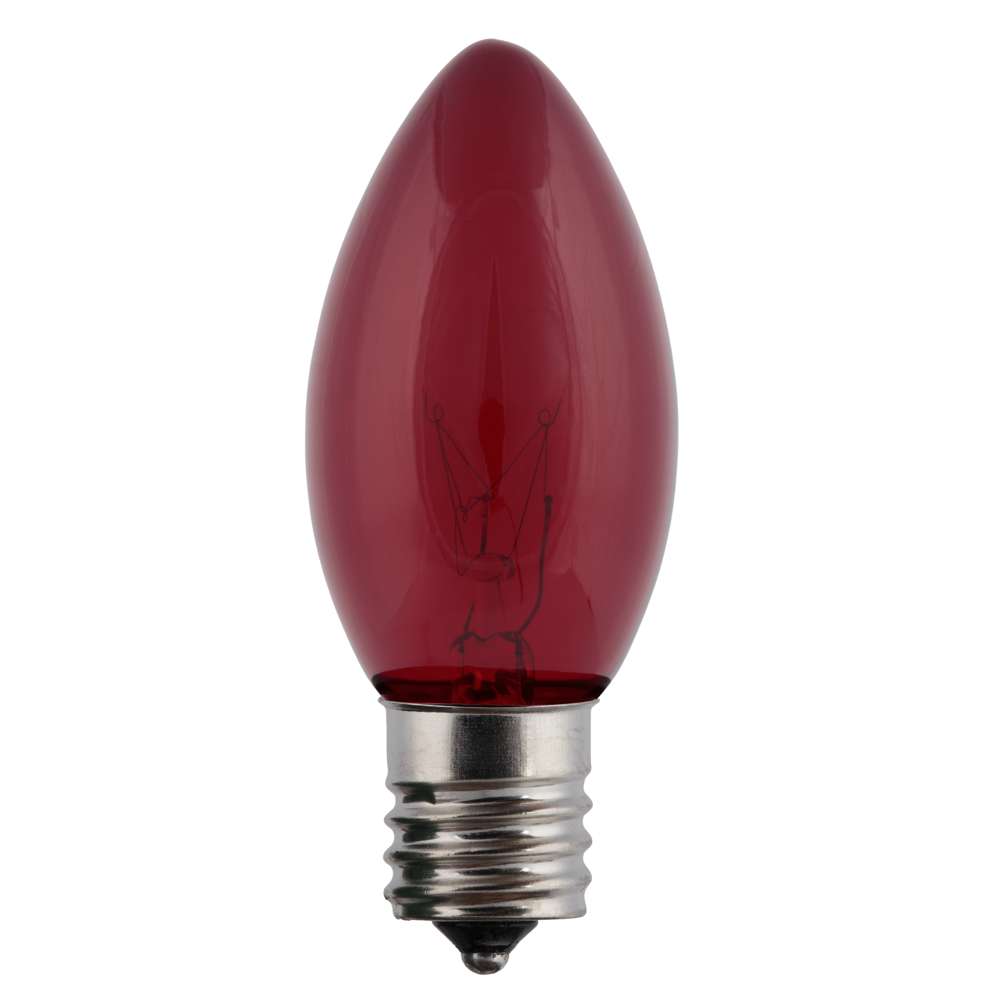 C9 Incandescent Smooth Transparent Bulbs (Retail Box)