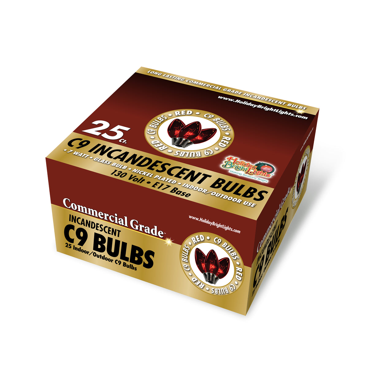 C9 Incandescent Smooth Transparent Bulbs (Retail Box)