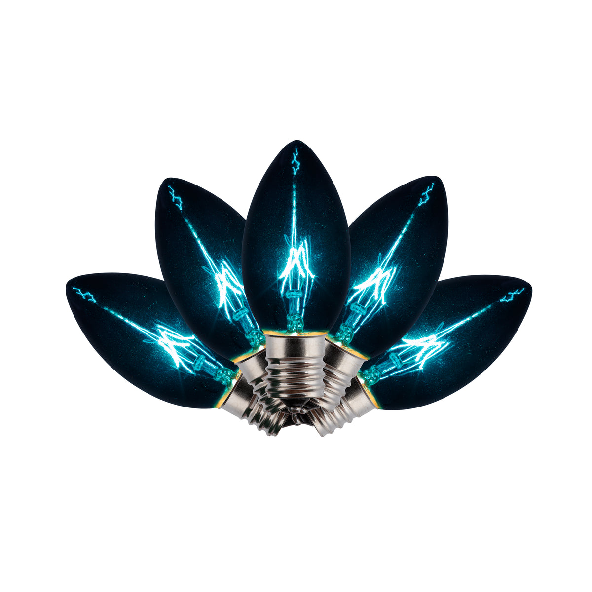 C9 Incandescent Smooth Transparent Triple Spray Bulbs (Retail Box)