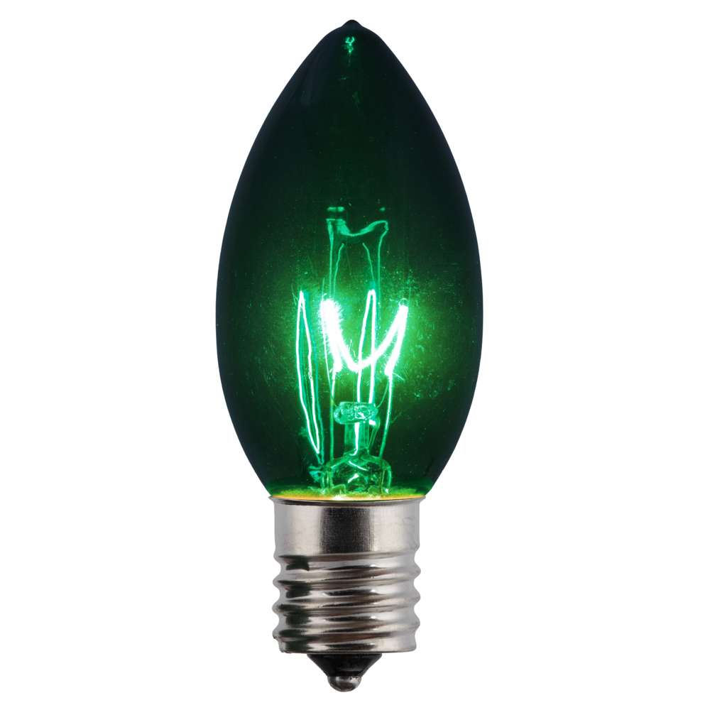C9 Incandescent Smooth Transparent Triple Spray Bulbs (Retail Box)
