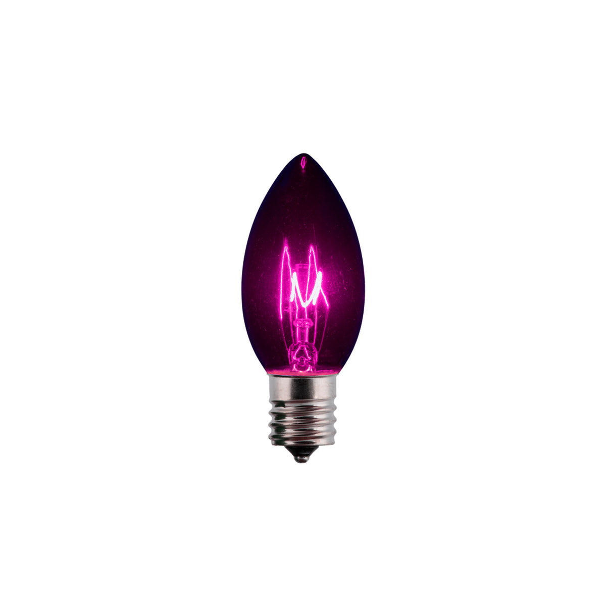 C9 Incandescent Smooth Transparent Triple Spray Bulbs (Retail Box)