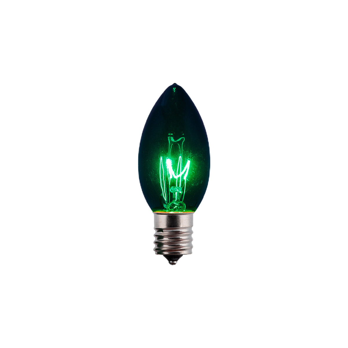 C9 Incandescent Smooth Transparent Triple Spray Bulbs (Retail Box)
