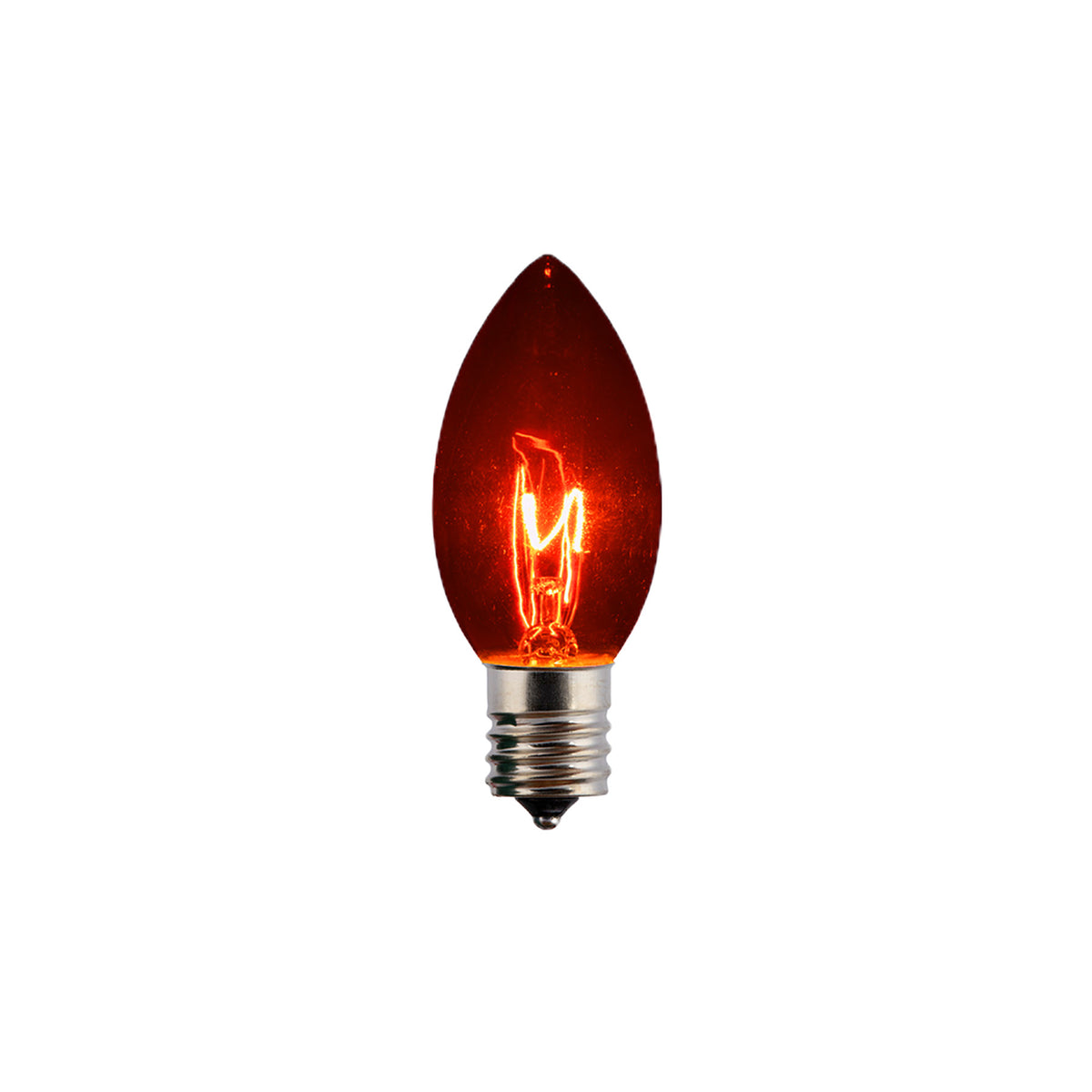 C9 Incandescent Smooth Transparent Triple Spray Bulbs (Retail Box)