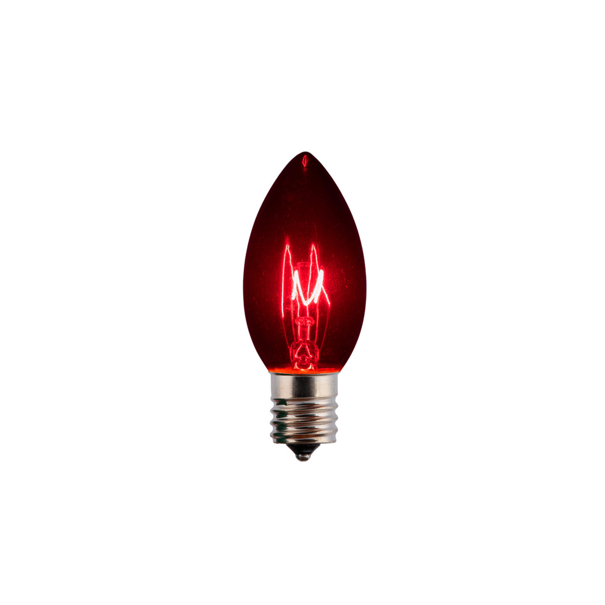 C9 Incandescent Smooth Transparent Triple Spray Bulbs (Retail Box)