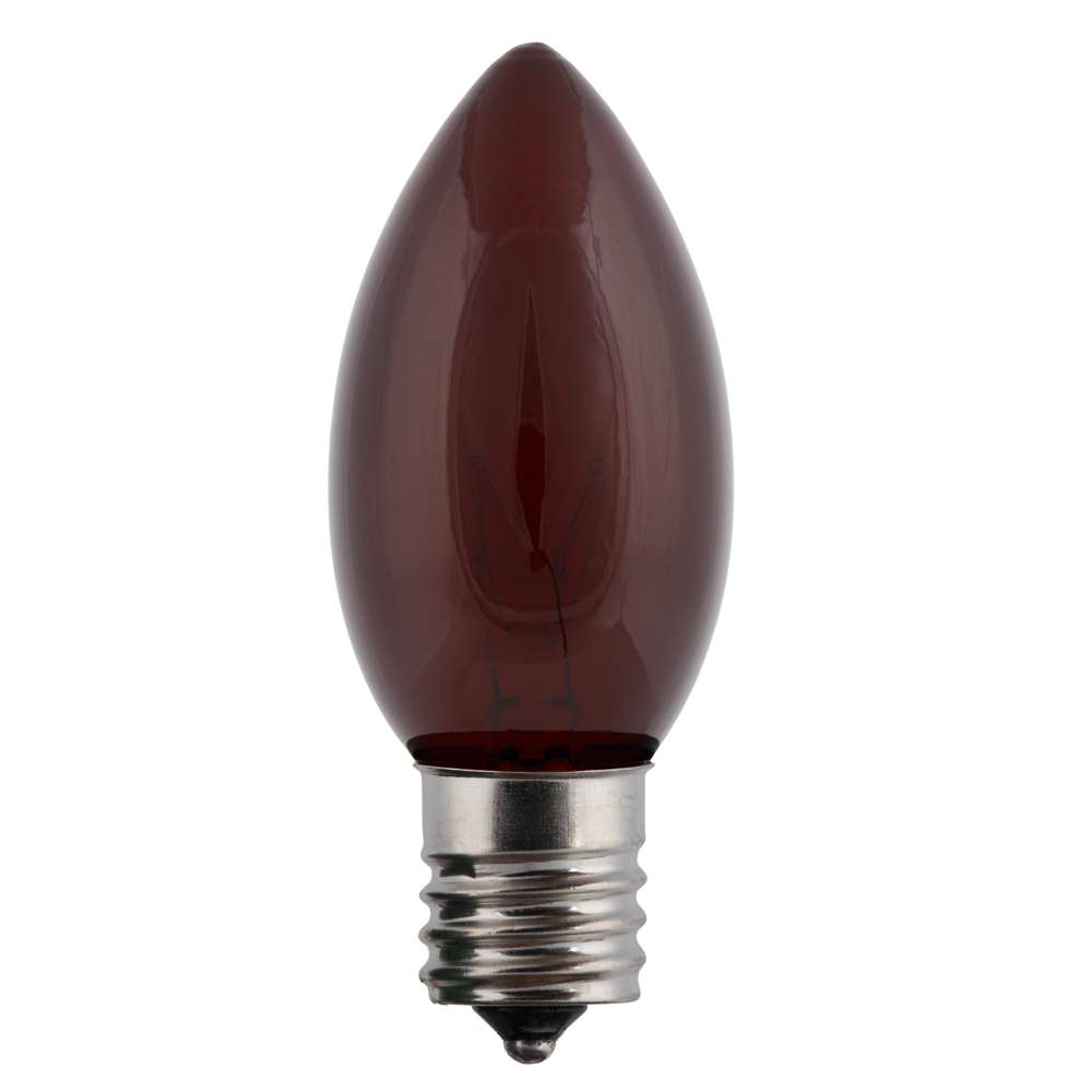 C9 Incandescent Smooth Transparent Triple Spray Bulbs (Retail Box)