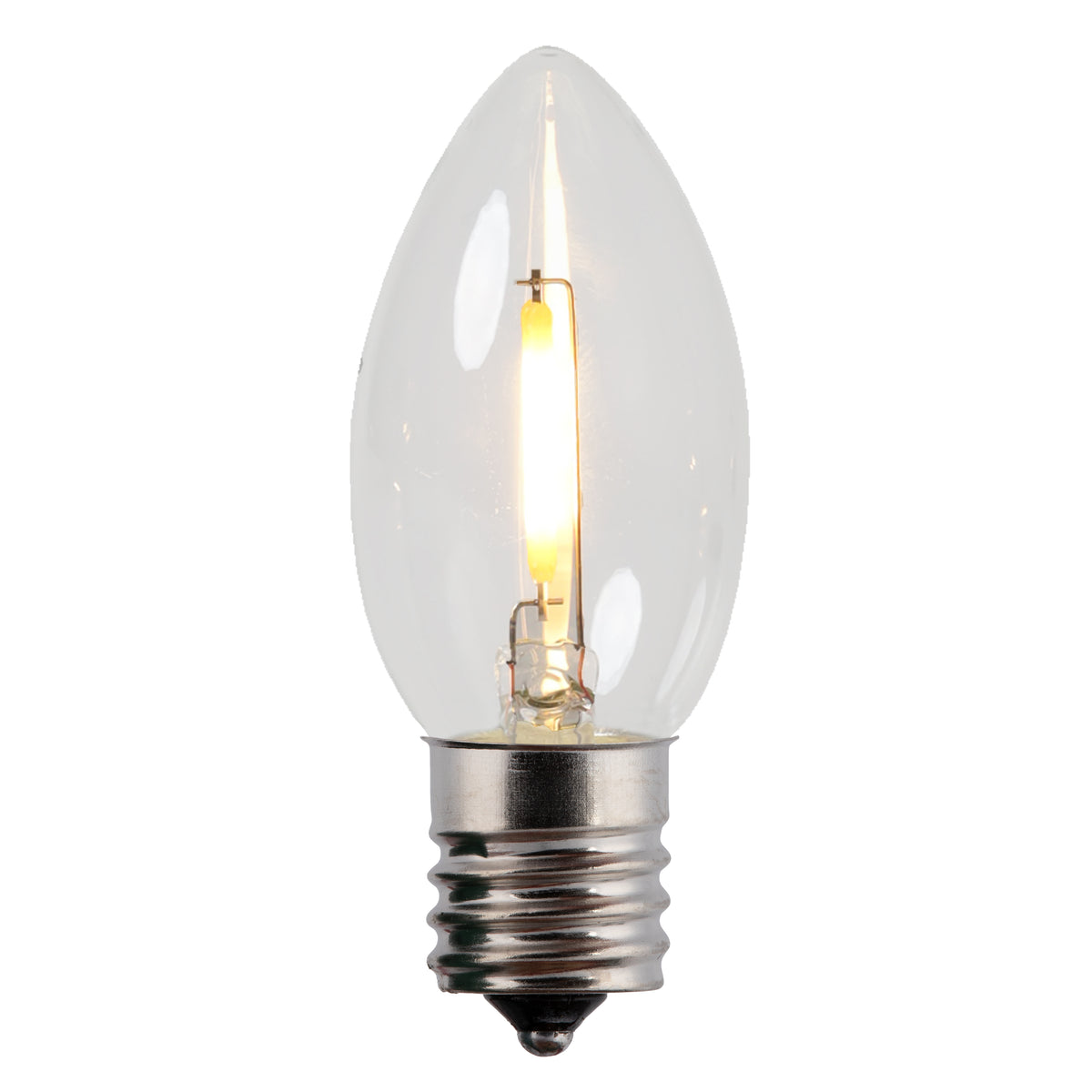 LED C9 SMD Smooth Transparent Glass Bulbs (Retail Box)