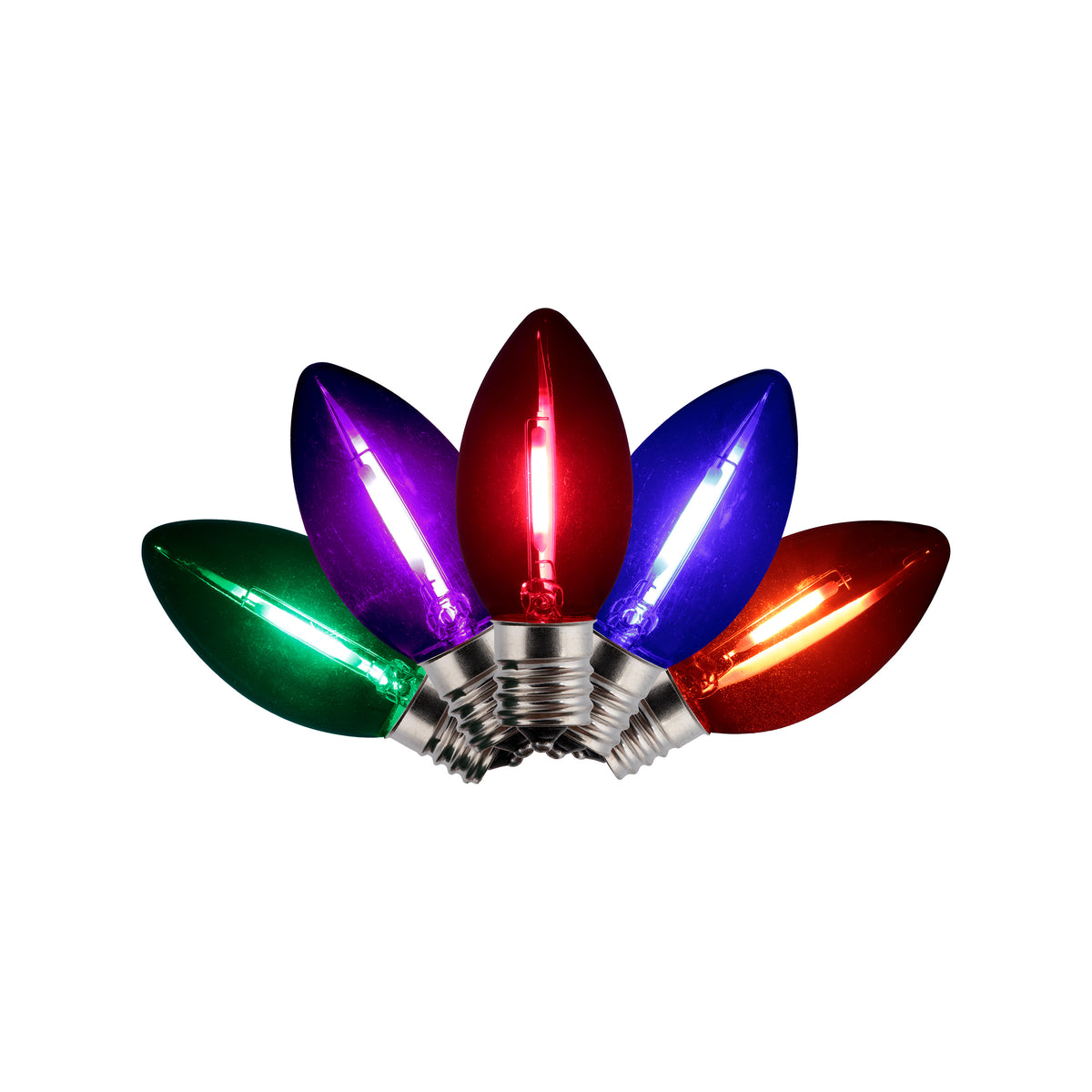 LED C9 SMD Smooth Transparent Glass Bulbs (Retail Box)
