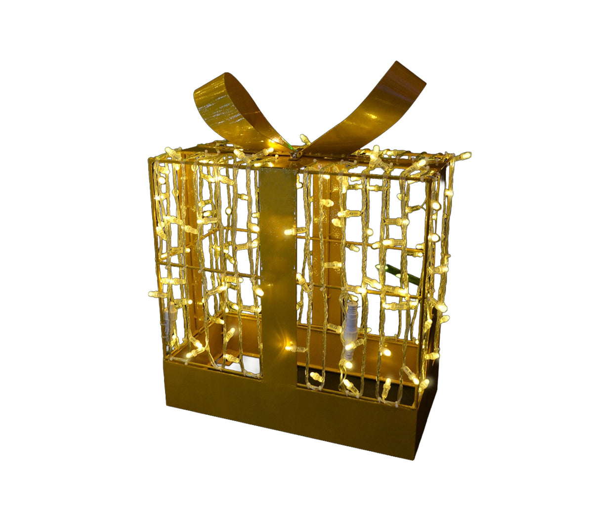 24" 3D Present Wire Frame Décor
