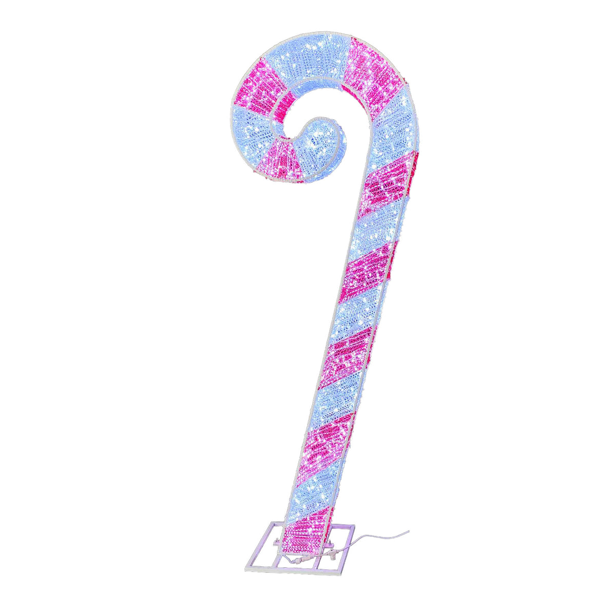 7ft Candy Cane Wire Frame Décor