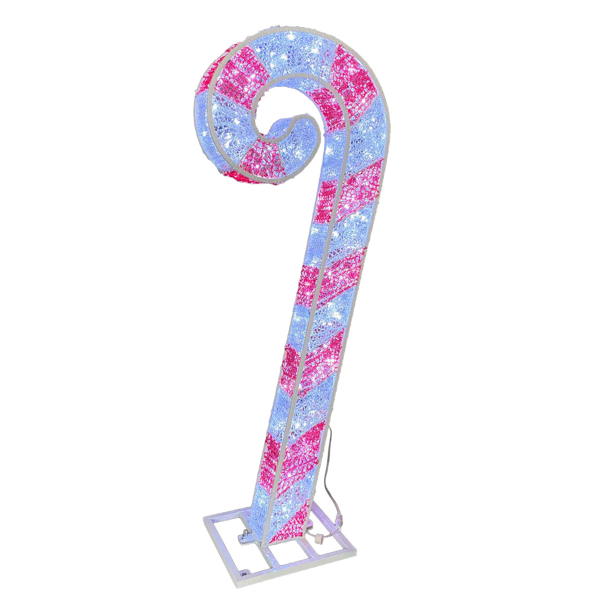 48" Candy Cane Wire Frame Décor