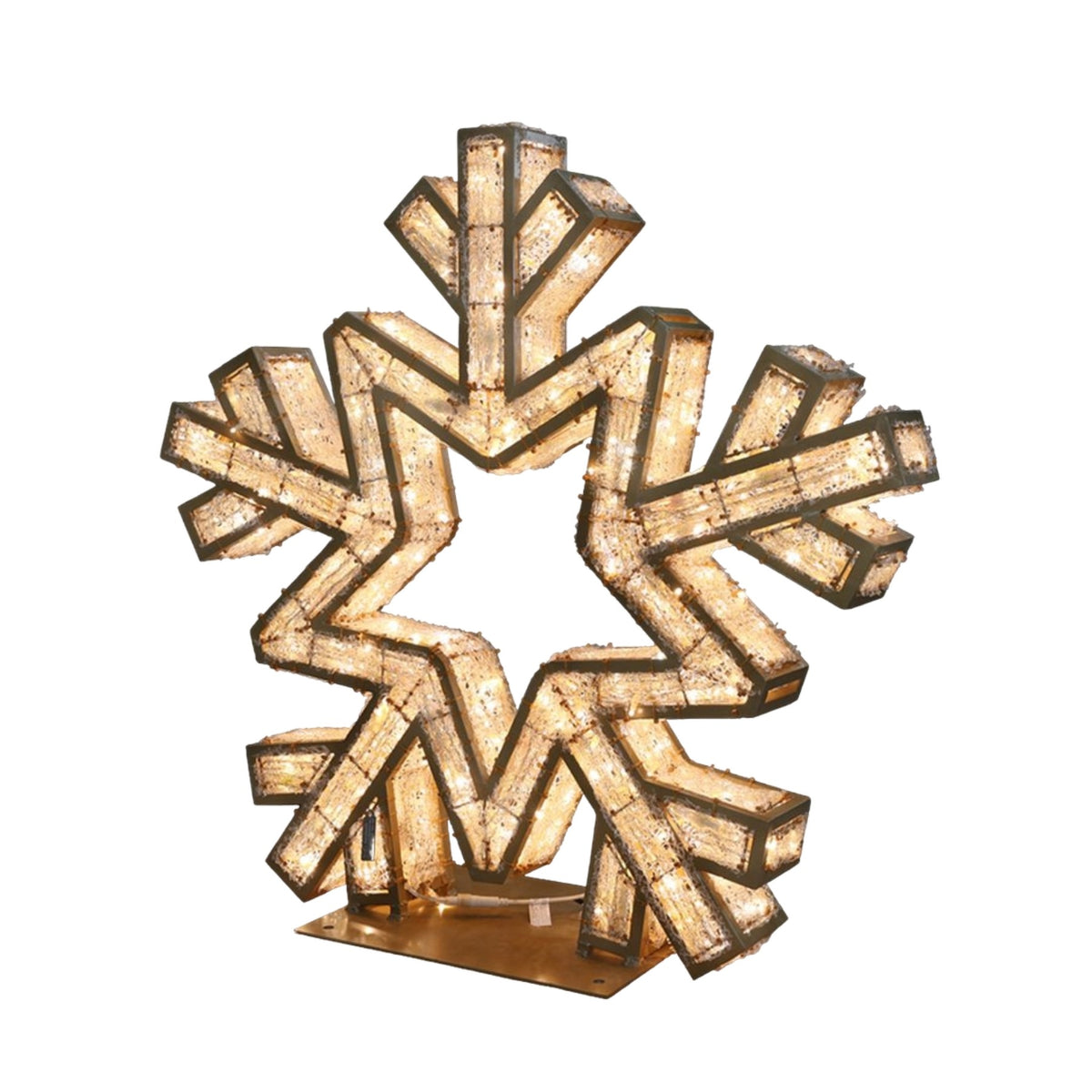 Sparkling Winter Snowflake Wire Frame Decor