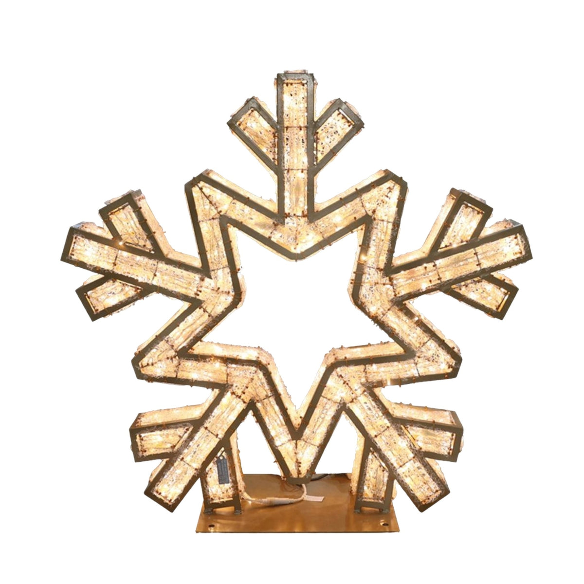 Sparkling Winter Snowflake Wire Frame Decor