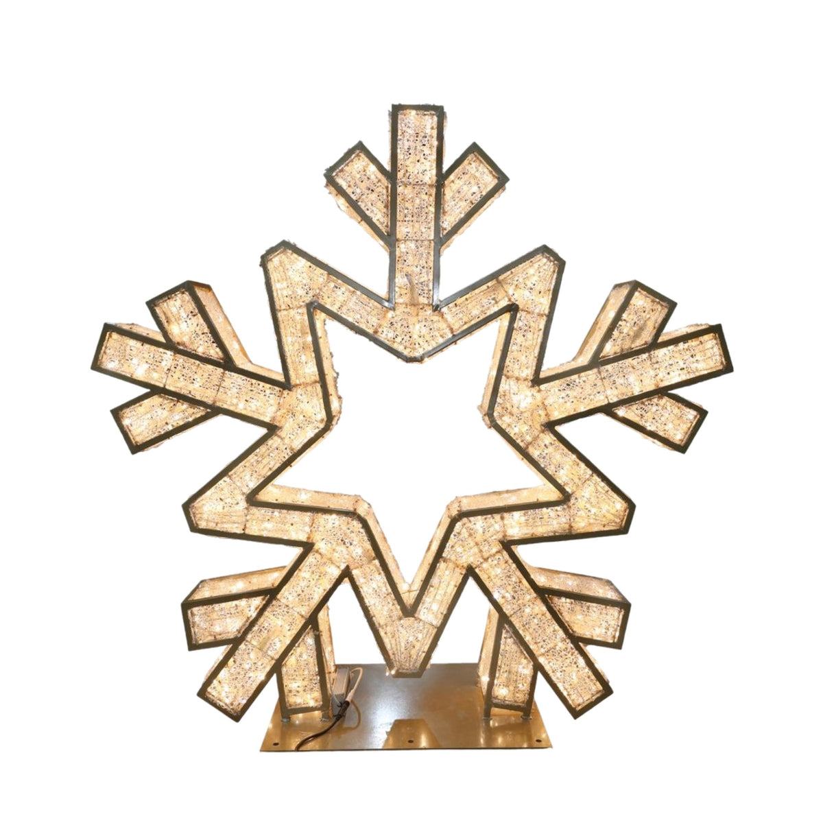 Sparkling Winter Snowflake Wire Frame Decor