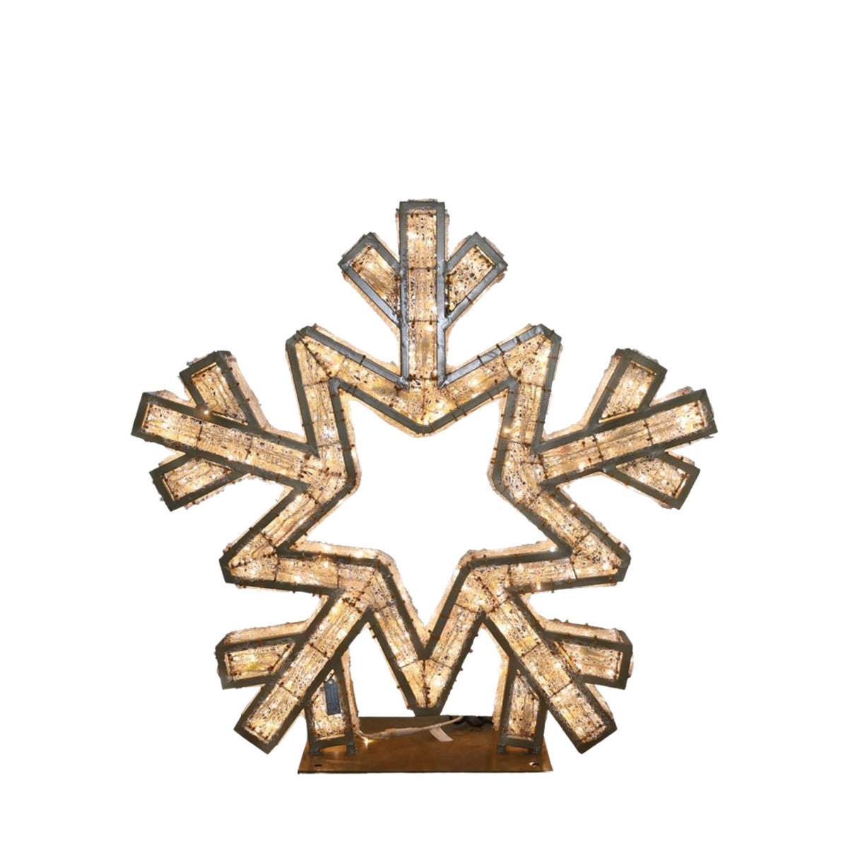 Sparkling Winter Snowflake Wire Frame Decor