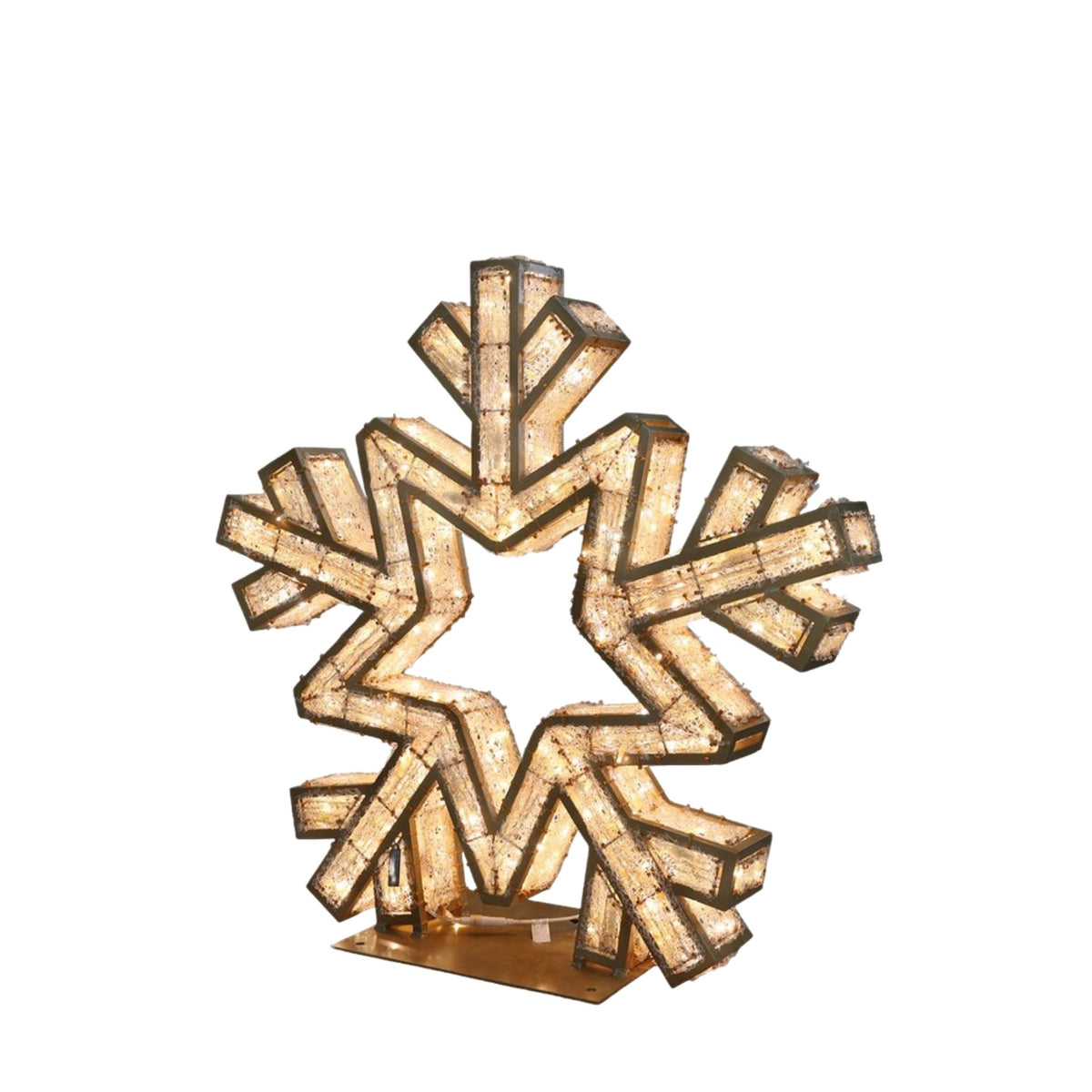 Sparkling Winter Snowflake Wire Frame Decor