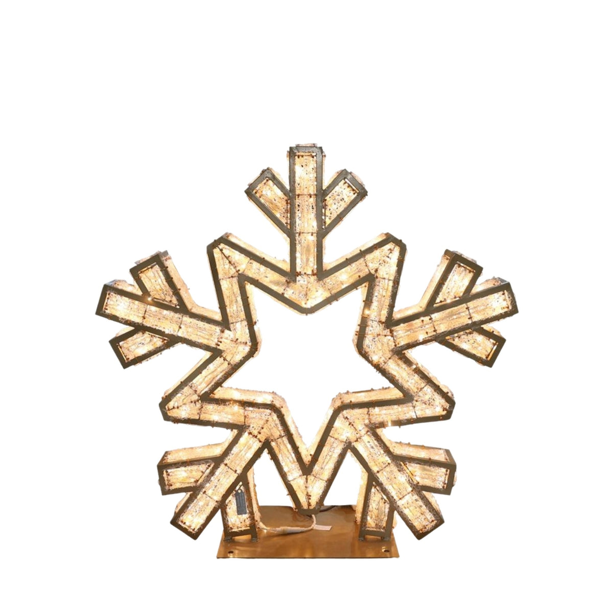 Sparkling Winter Snowflake Wire Frame Decor