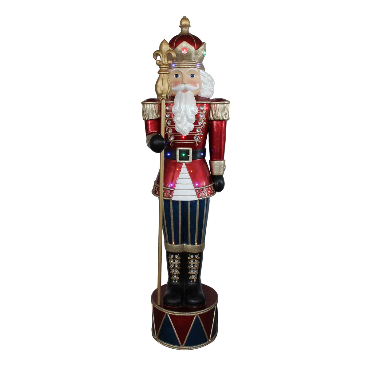 Nutcracker Holding Staff Resin Statue
