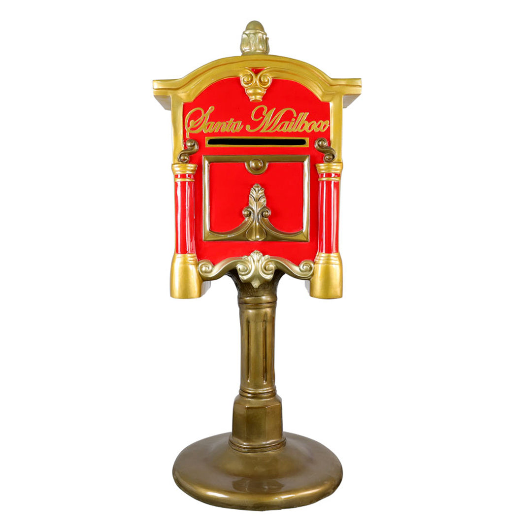 Santa Mailbox Resin Statue