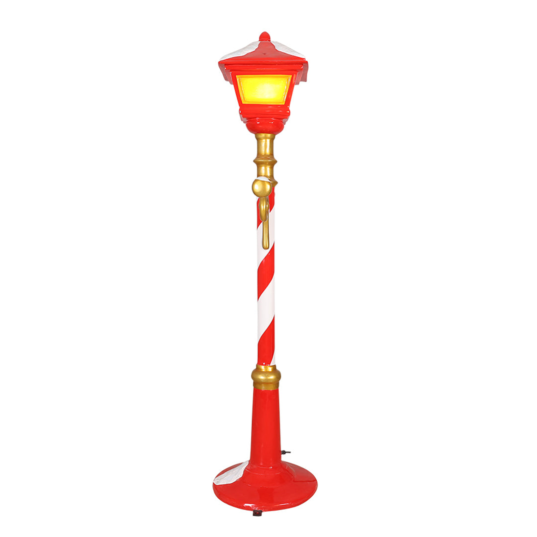 Christmas Lightpost Resin Statue