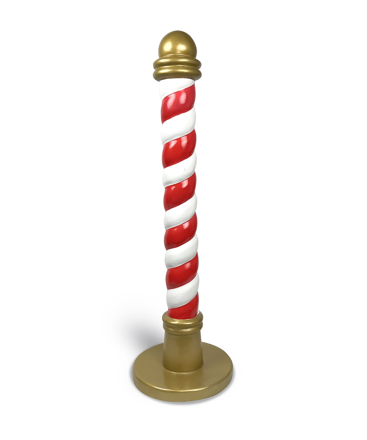 Candy Cane Post Resin Statue