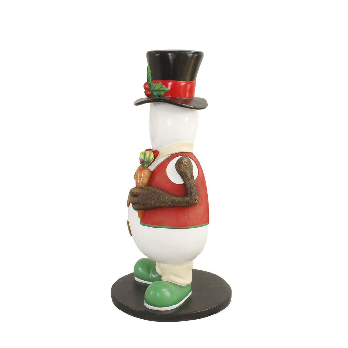 Snowman w/ Hat Resin Statue