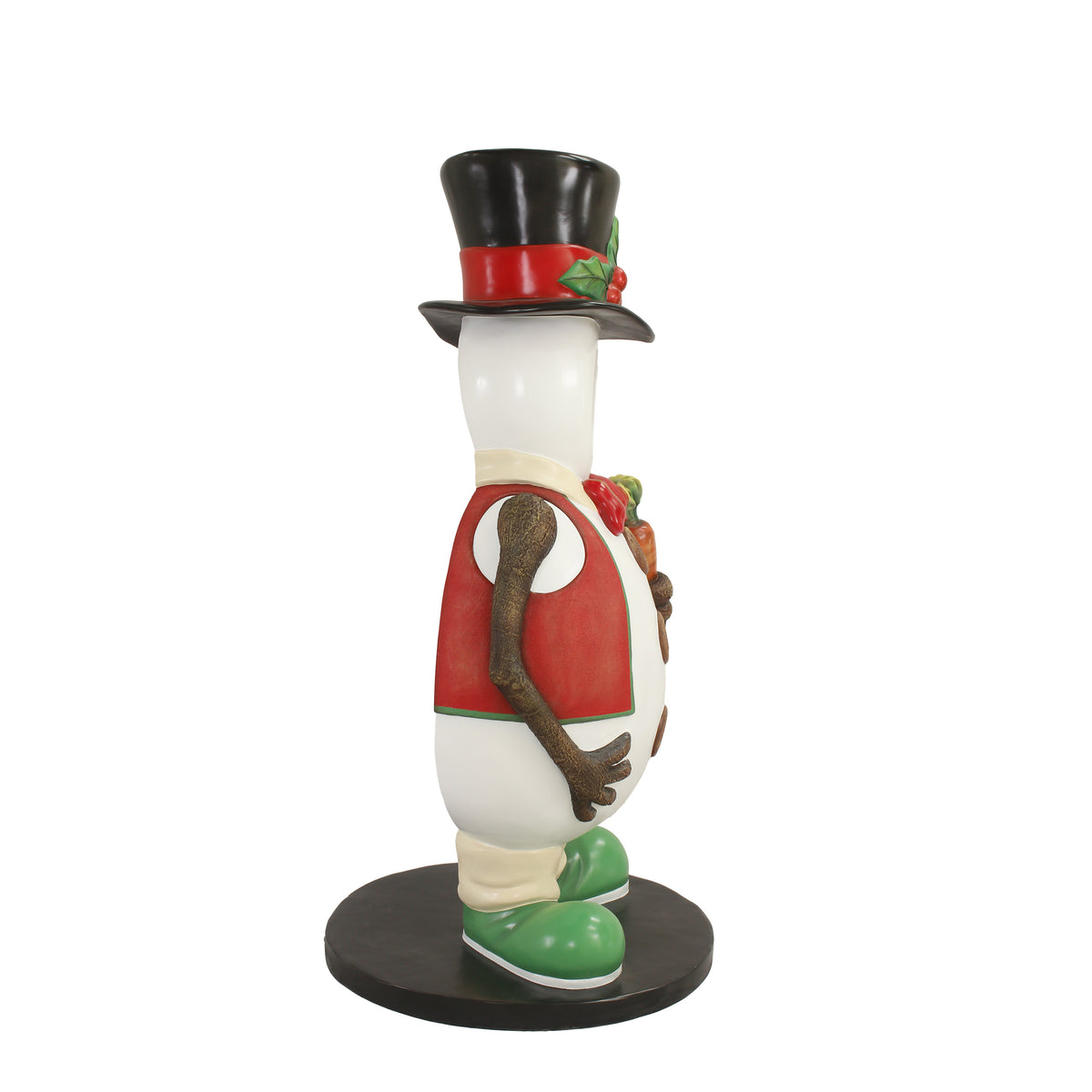 Snowman w/ Hat Resin Statue