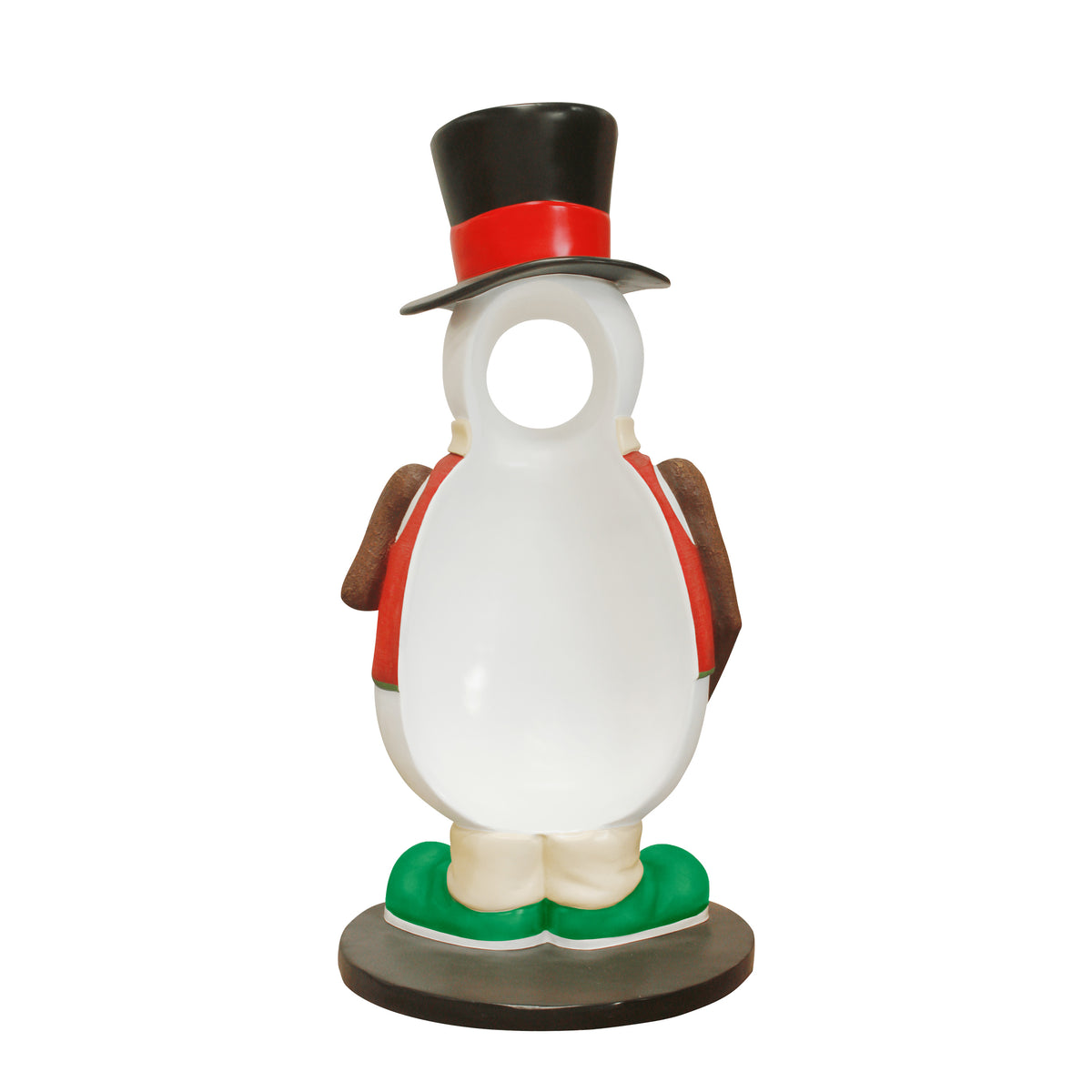Snowman w/ Hat Resin Statue