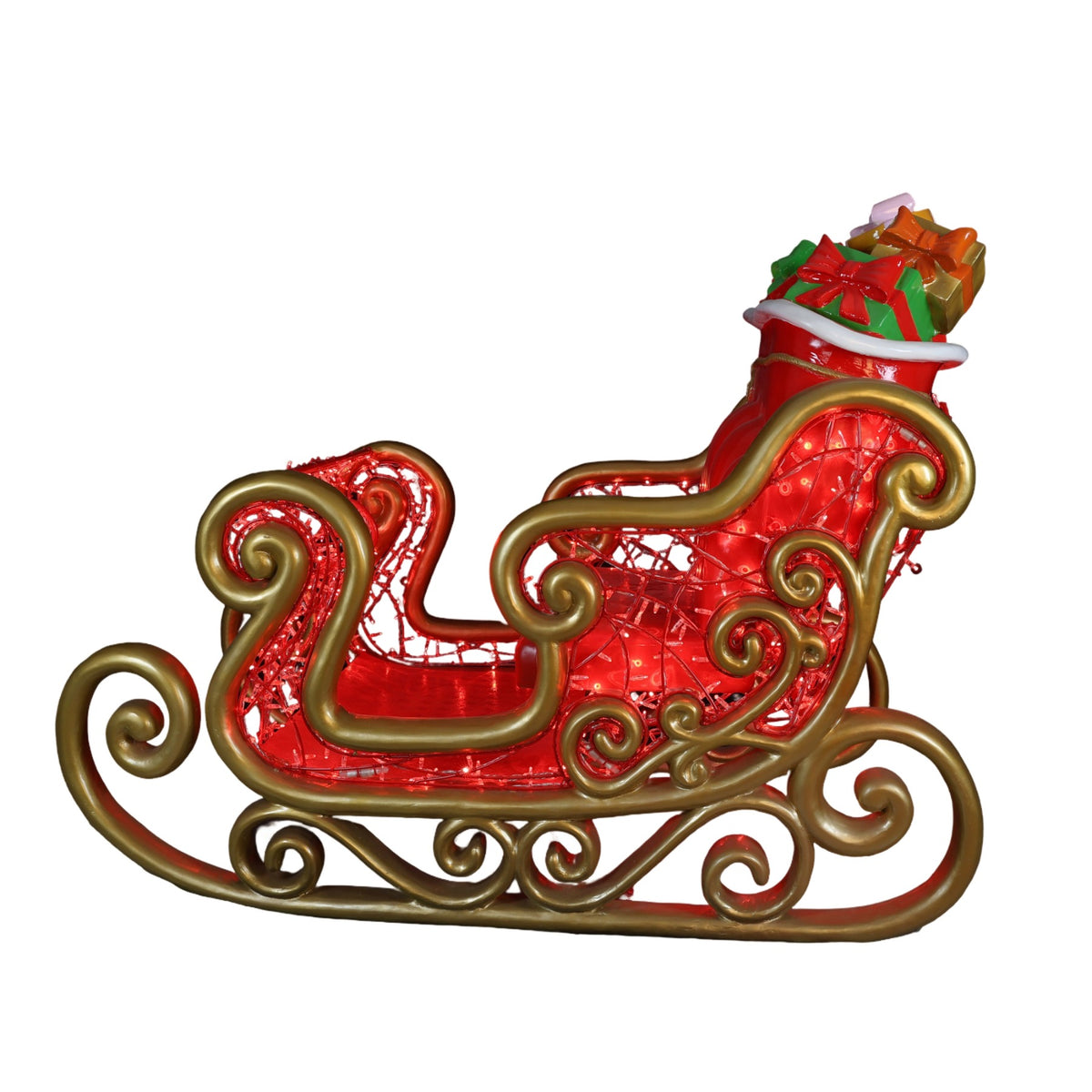 Santa Sleigh Photo Prop Resin Statue
