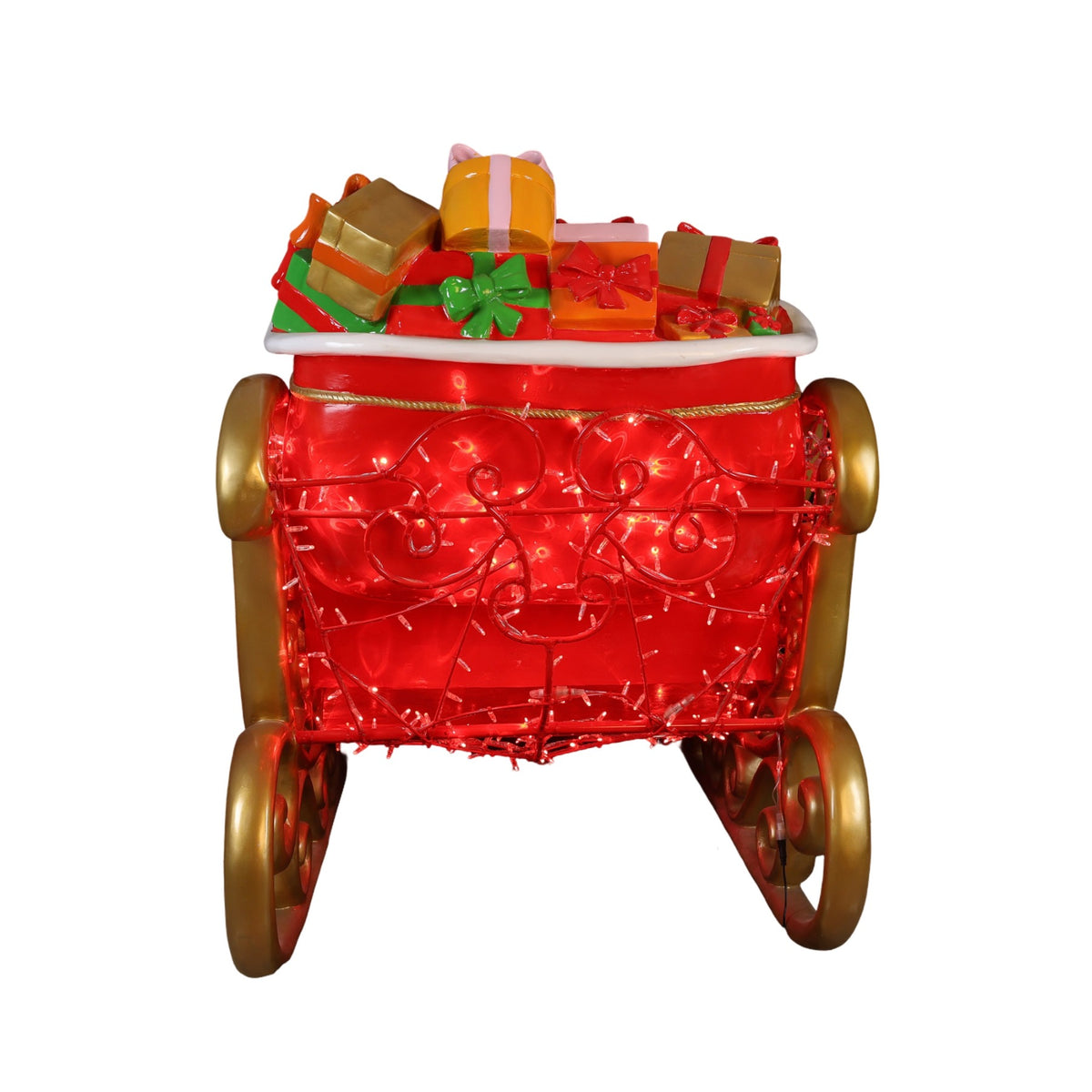 Santa Sleigh Photo Prop Resin Statue