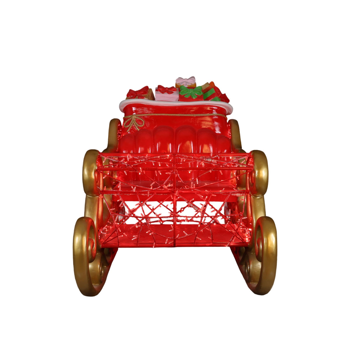 Santa Sleigh Photo Prop Resin Statue