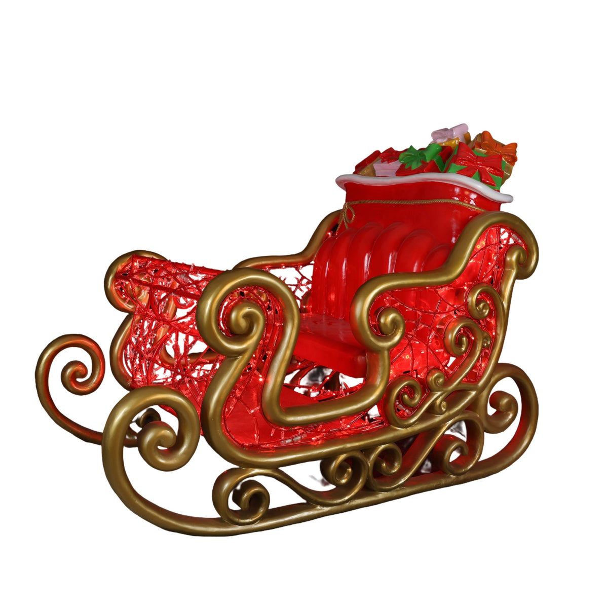 Santa Sleigh Photo Prop Resin Statue