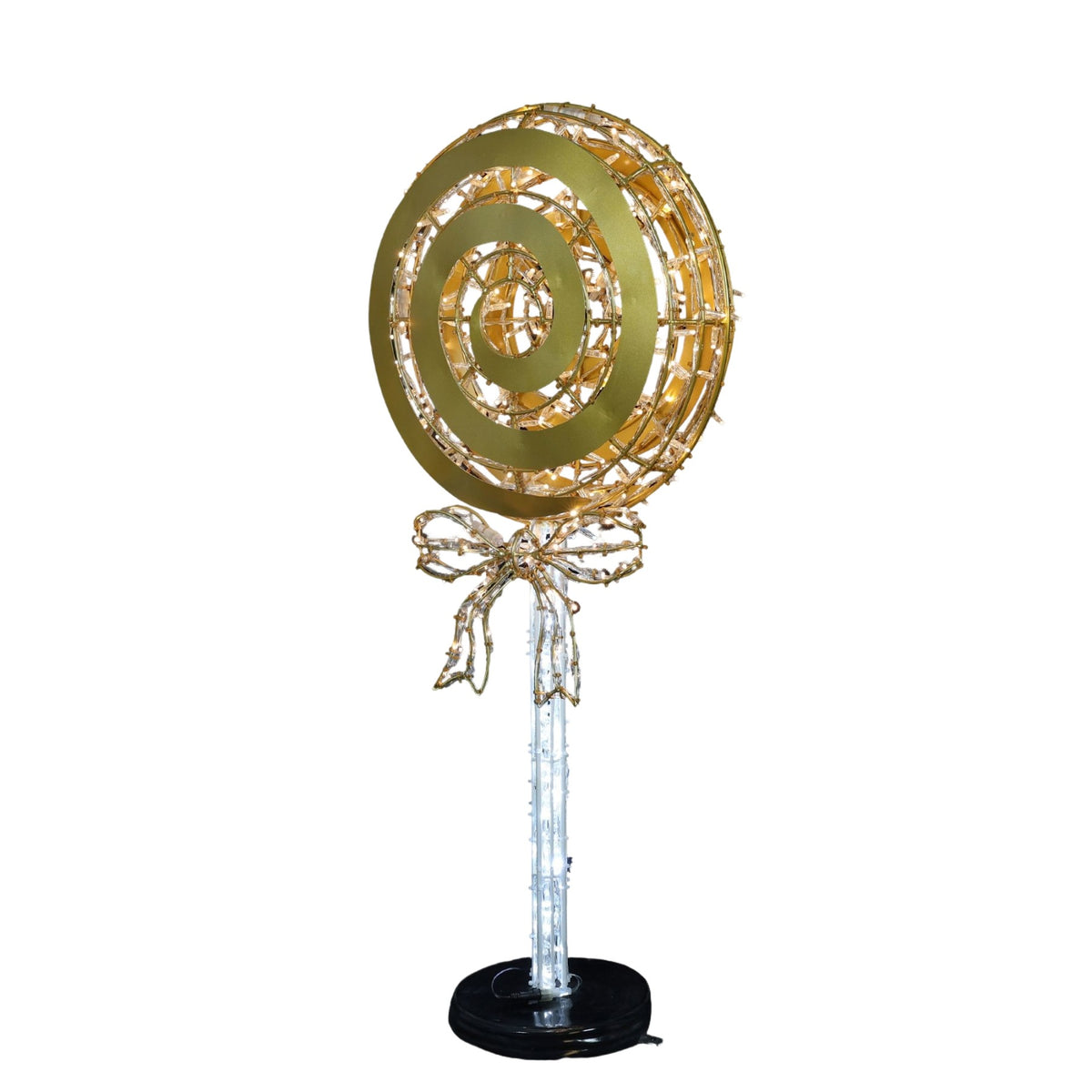 Lollipop w/ Ribbon Wire Frame Decor
