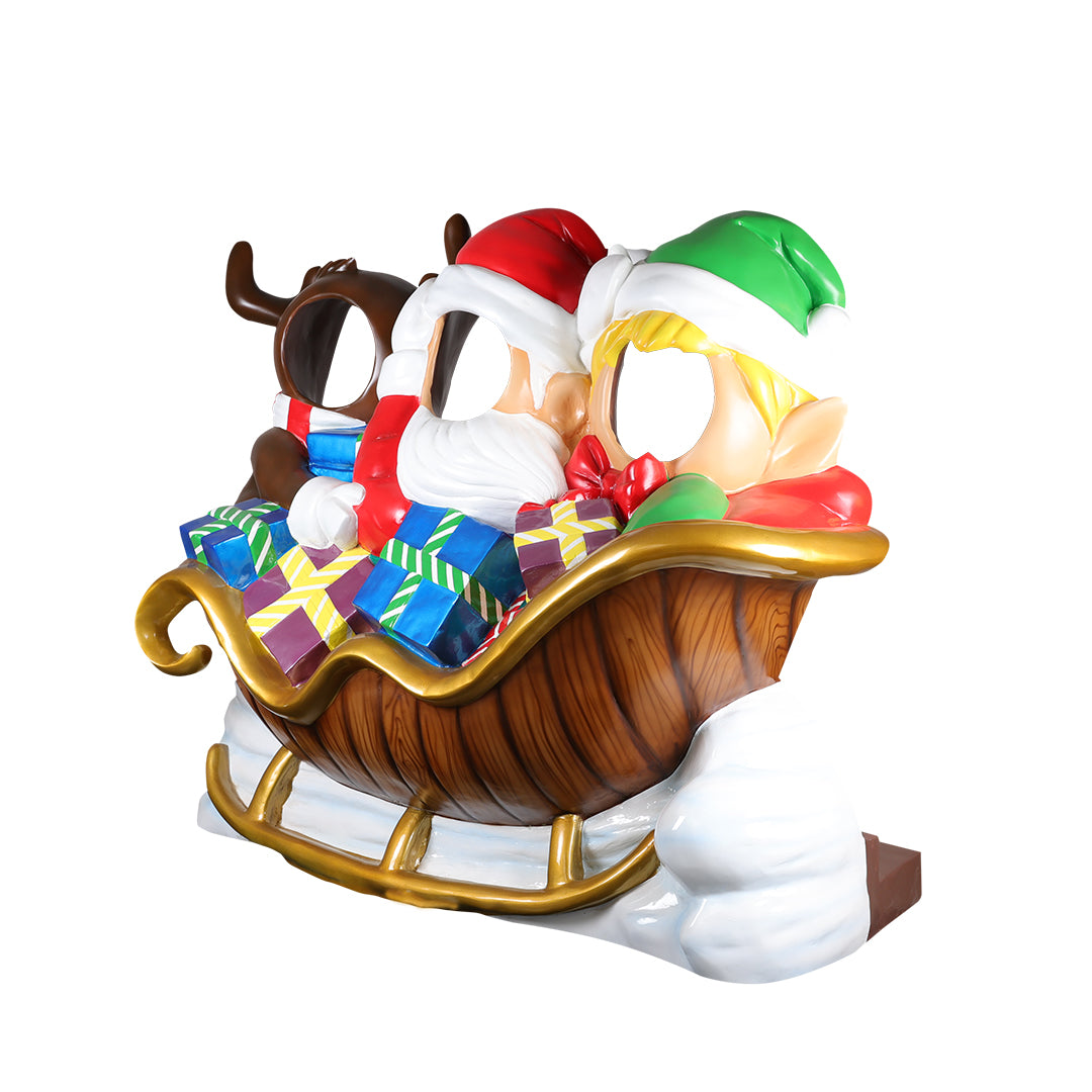 Delivery Santa Photo Prop Resin Statue