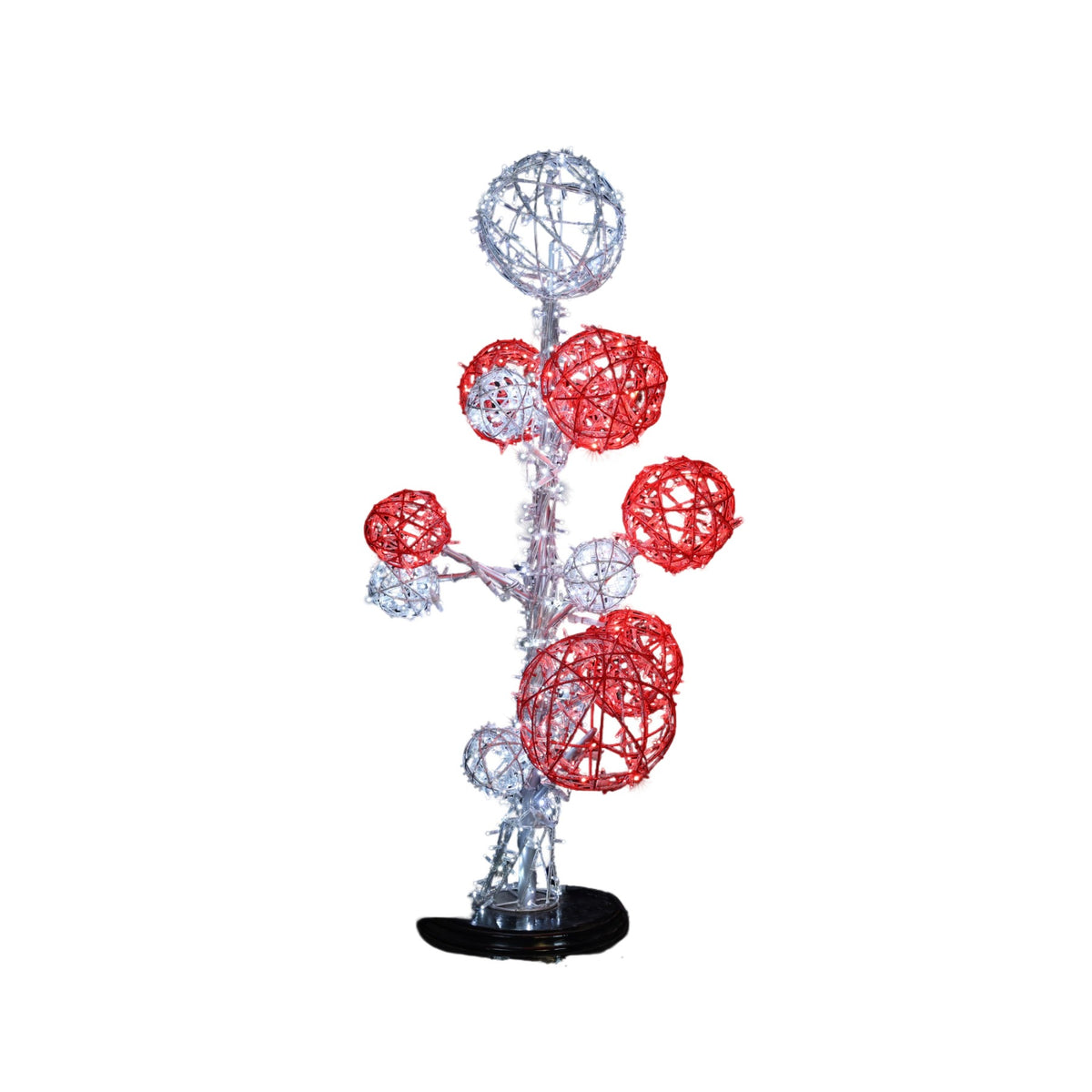 Peppermint Ball Tree Wire Frame Decor