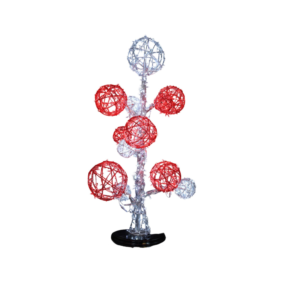 Peppermint Ball Tree Wire Frame Decor
