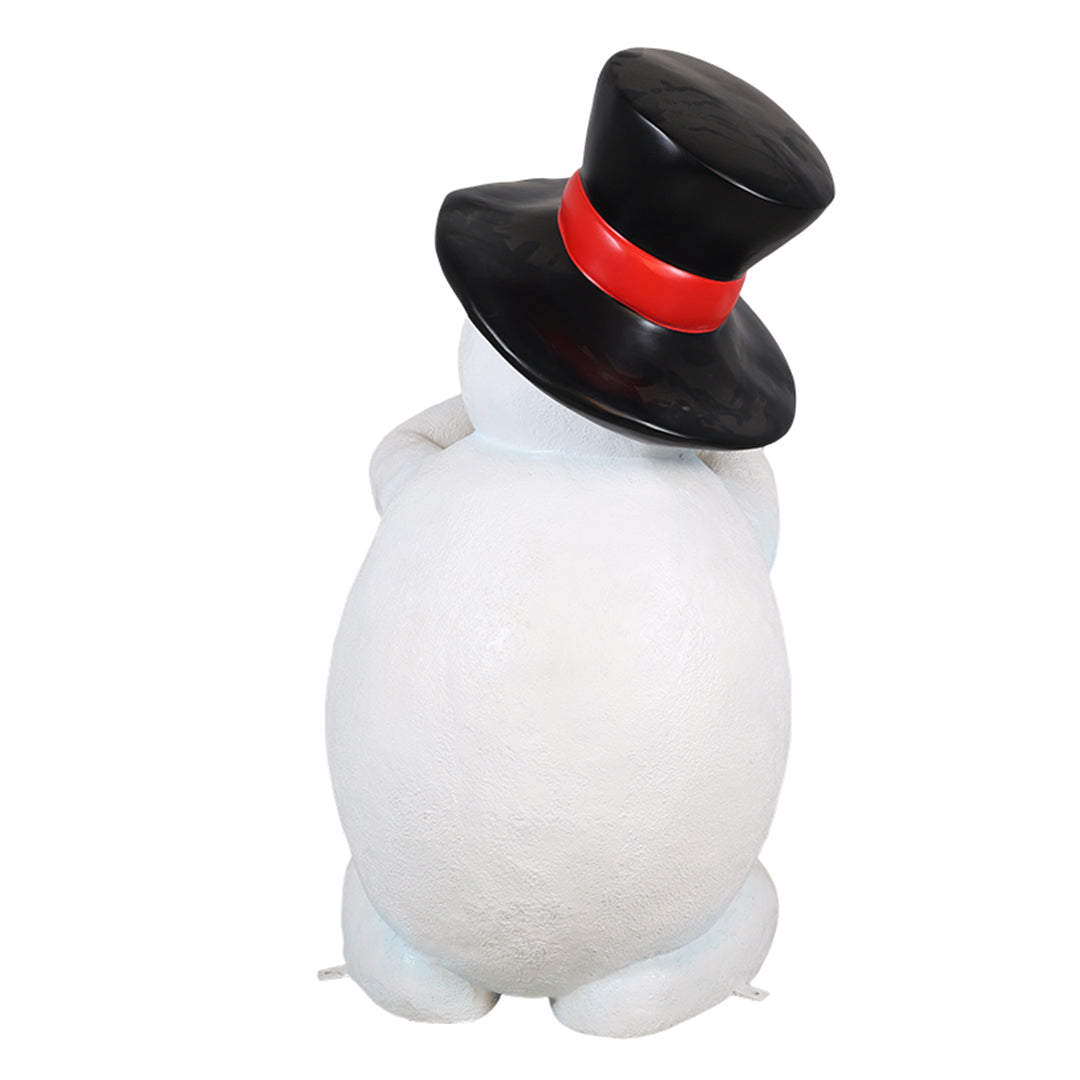 Snowman w/ Trumpet Resin Statue
