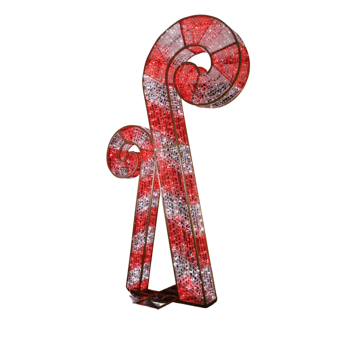 Candy Cane Criss Cross Wire Frame Decor