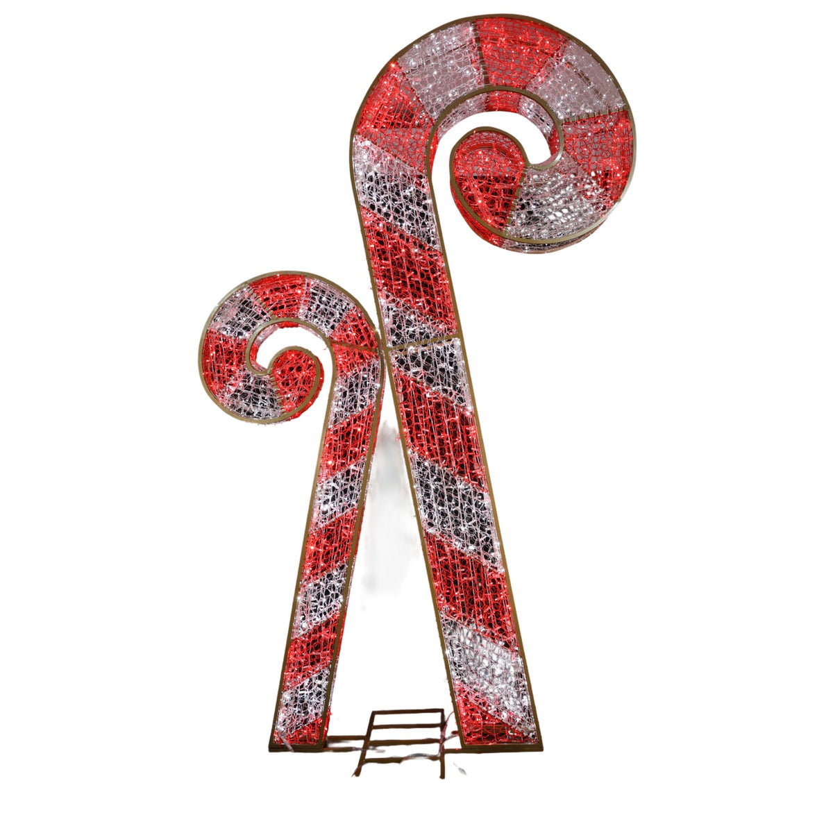 Candy Cane Criss Cross Wire Frame Decor