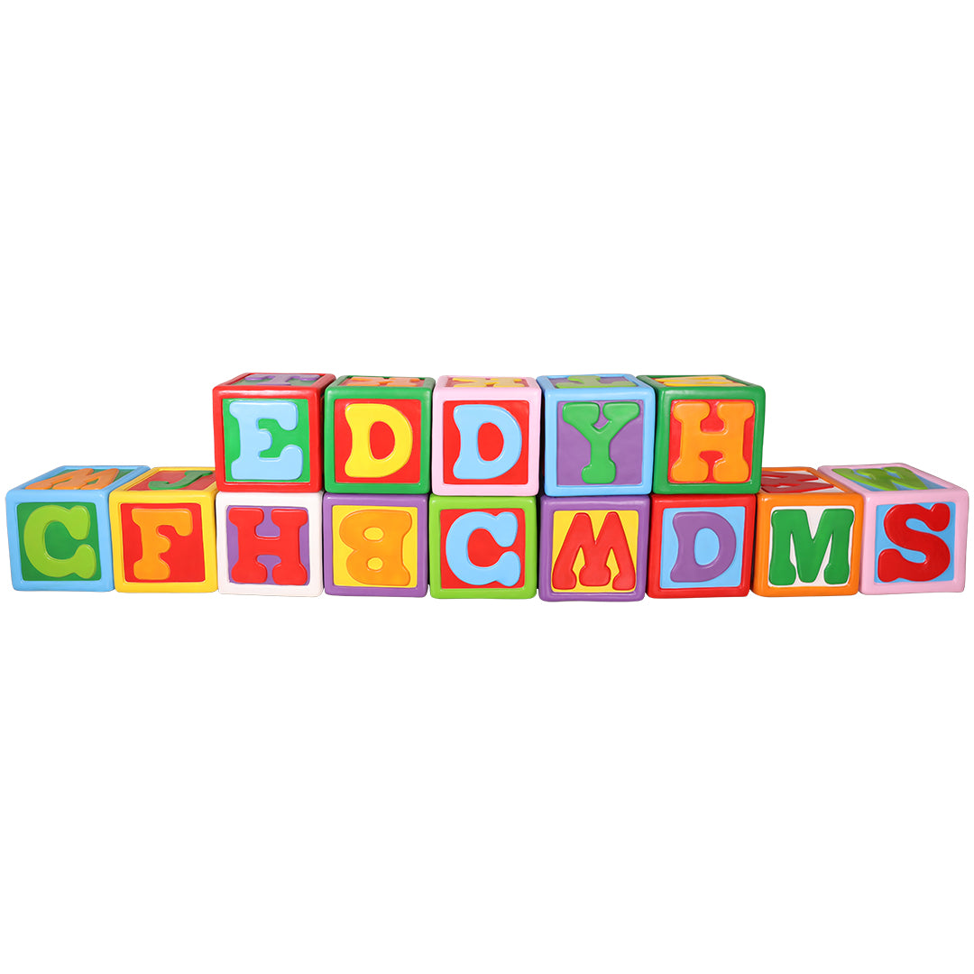 Merry Christmas Letter Block Resin Statue