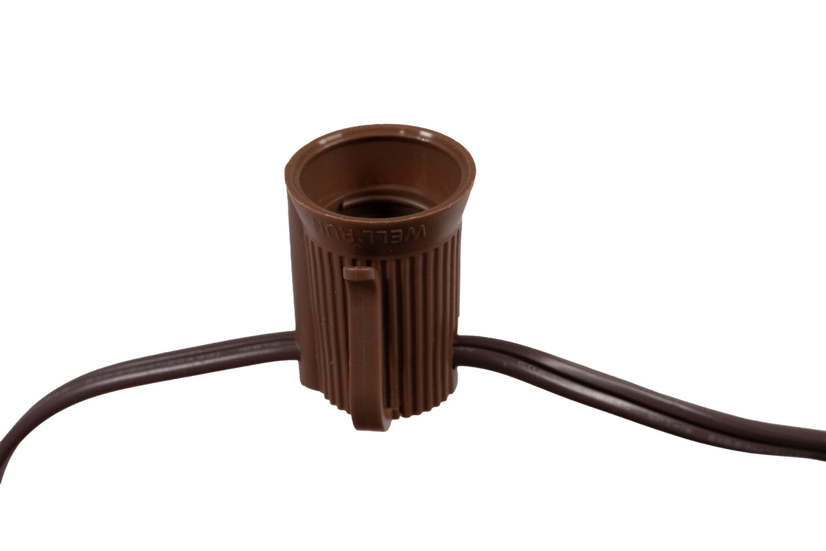 C7 Socket Cord - 1000ft Brown