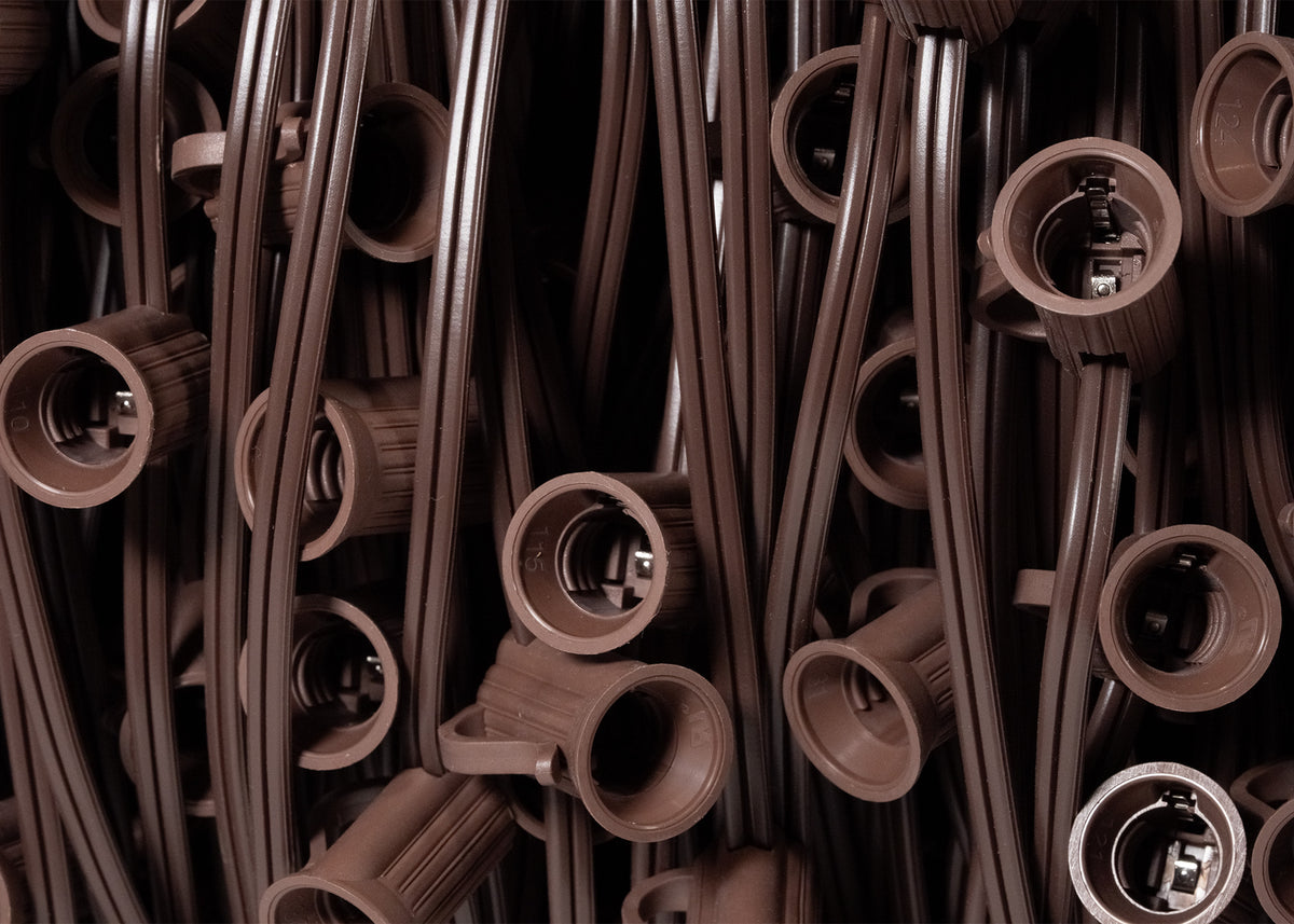 C7 Socket Cord - 1000ft Brown
