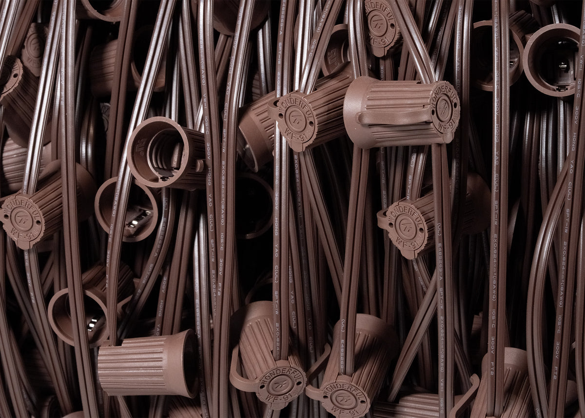 C9 Socket Cord - 1000ft Brown