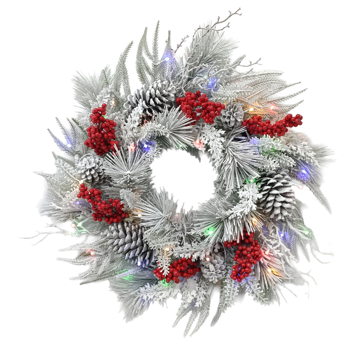 Snowy Berry Wreaths (Battery Operated)