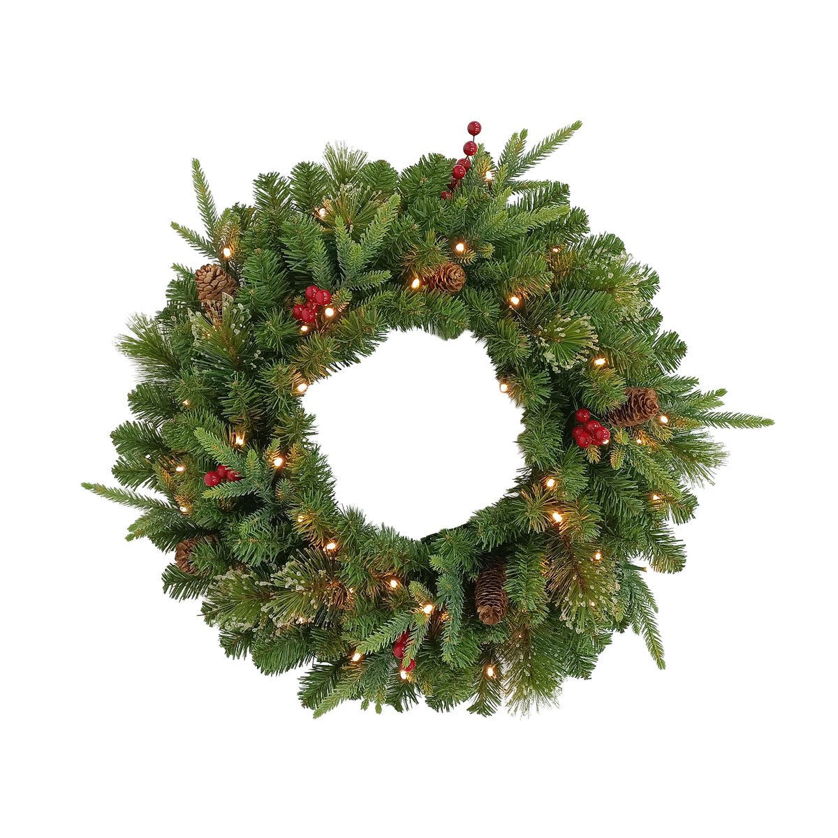 Hard Needle Wreaths (Battery Operated)
