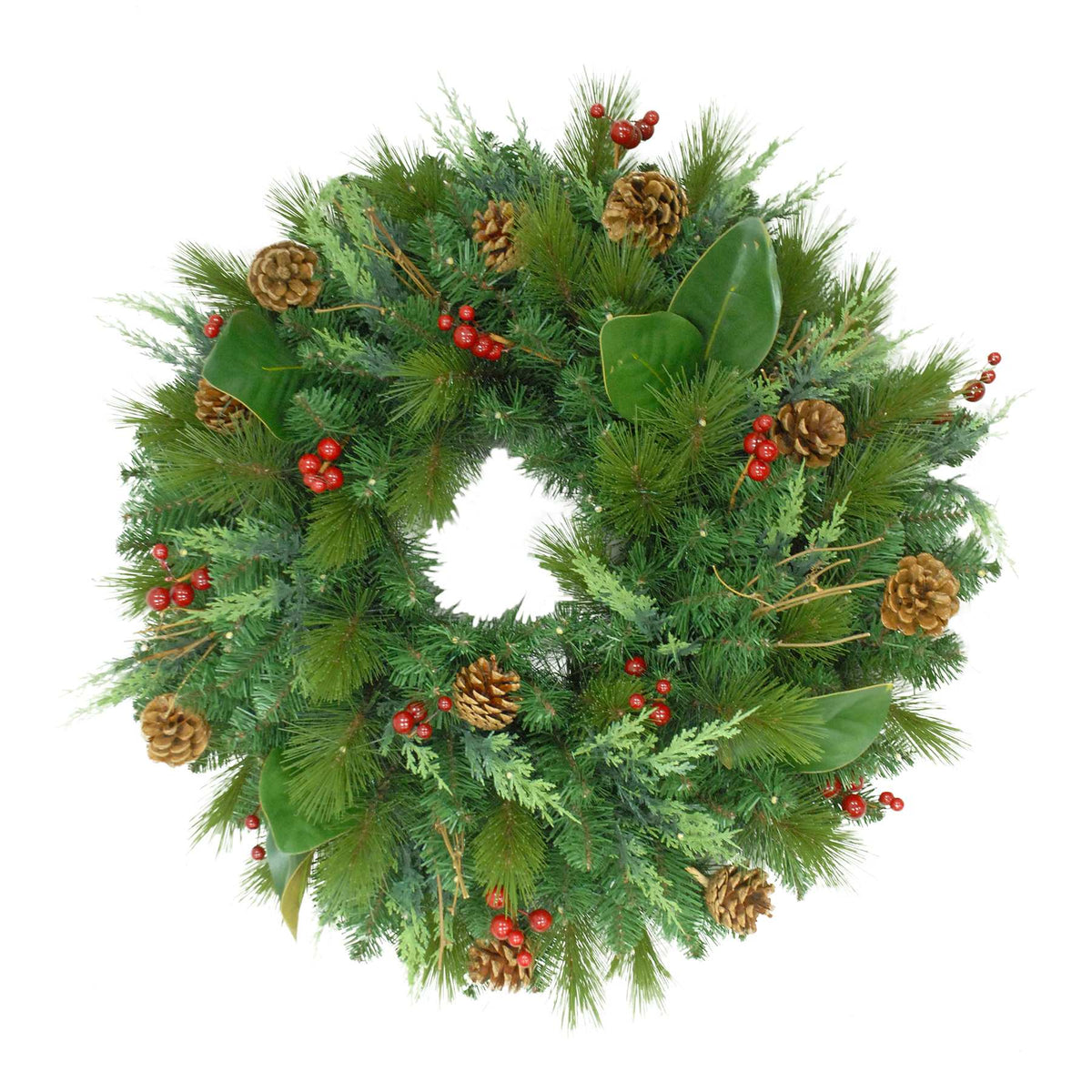 Mixed Juniper Pine Wreaths (Battery Operated)